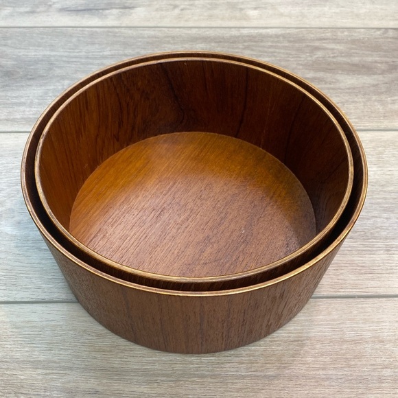 Rare Swedish Teak Thin Wall Bowls MCM - Picture 3 of 10